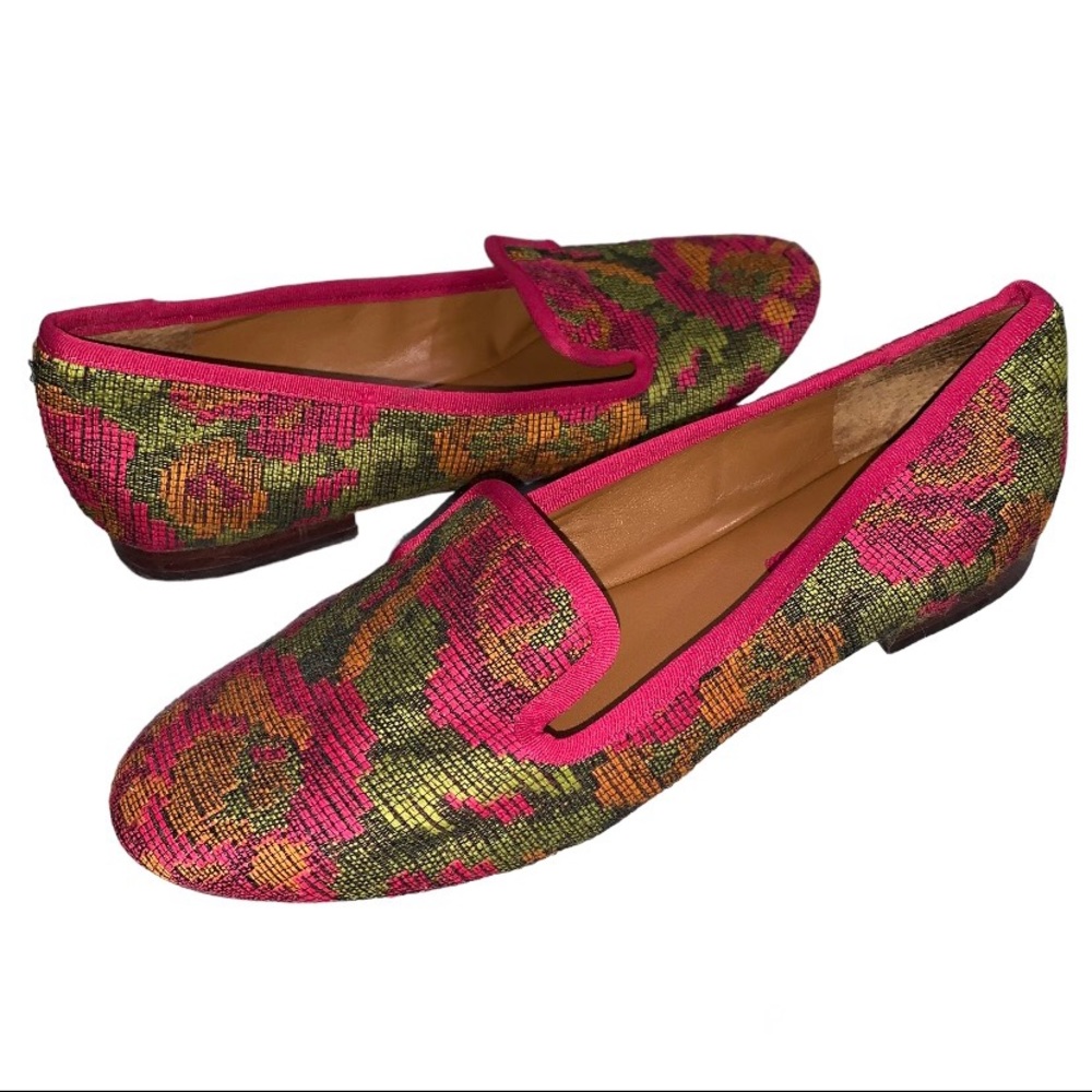 NINE WEST Embroidered Flats Lofers